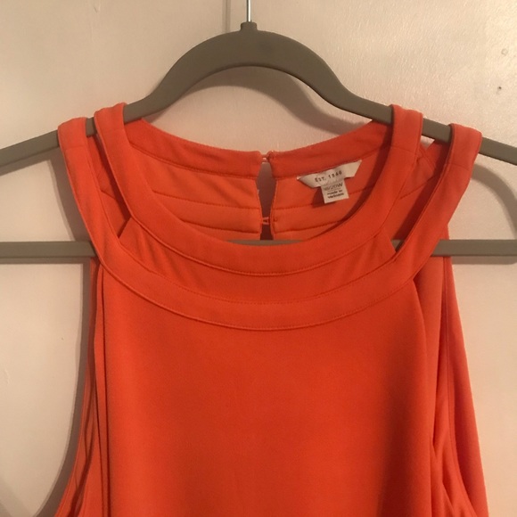 Orange Asymmetrical Top - Picture 2 of 6